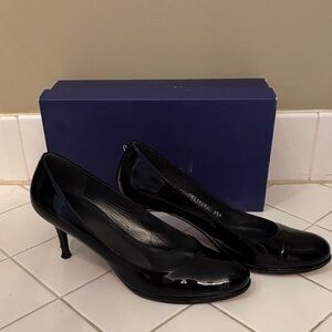 Stuart Weitzman Glossy Black Patent Heels